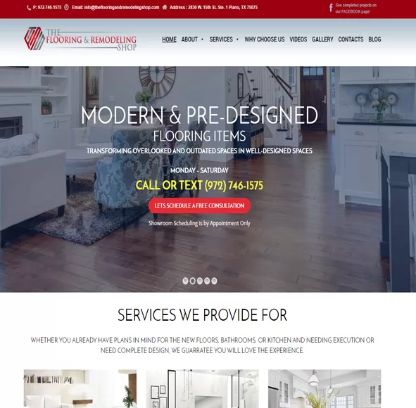 The Flooring And Remodeling Shop Website Developed by Intrigue IT Solutions