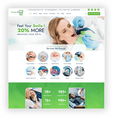 Professional Website Development for Peridot Dental by Intrigue IT Solutions located in Dallas, TX